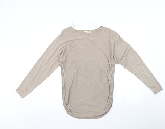 Womens UK Size M Cameo Rose Beige Pullover Jumper