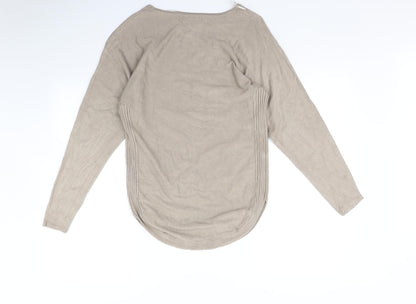 Womens UK Size M Cameo Rose Beige Pullover Jumper