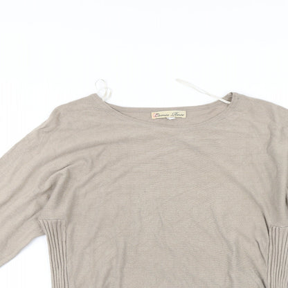 Womens UK Size M Cameo Rose Beige Pullover Jumper