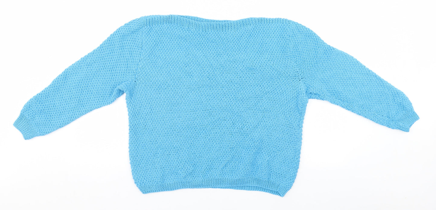 Womens UK Size  Preworn Blue Pullover Jumper