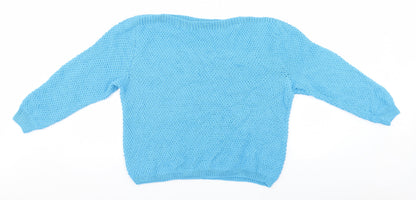 Womens UK Size  Preworn Blue Pullover Jumper