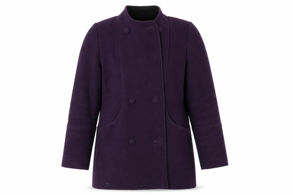 Womens UK Size 12 EWM Blue Overcoat