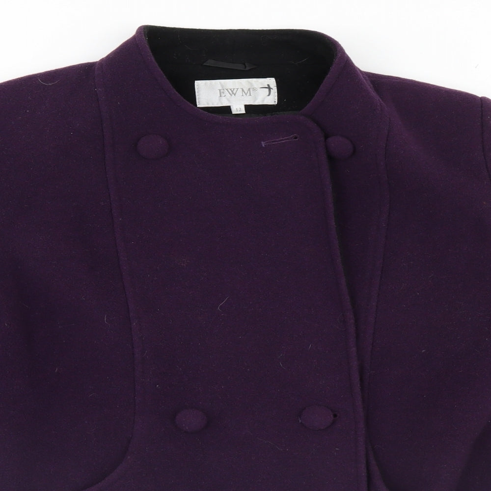 Womens UK Size 12 EWM Blue Overcoat