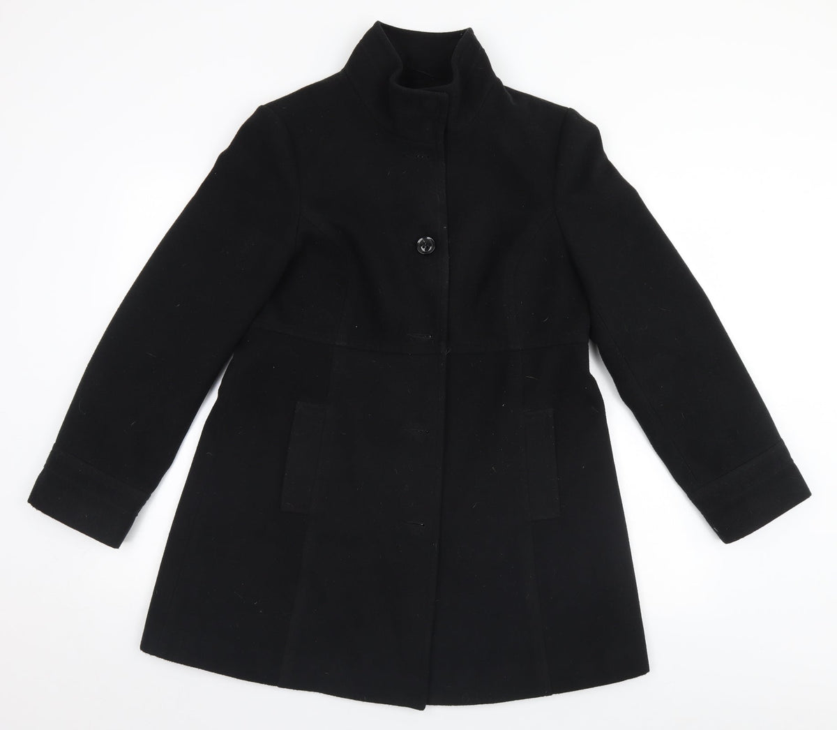 EWM Womens Black   Overcoat Coat Size 12