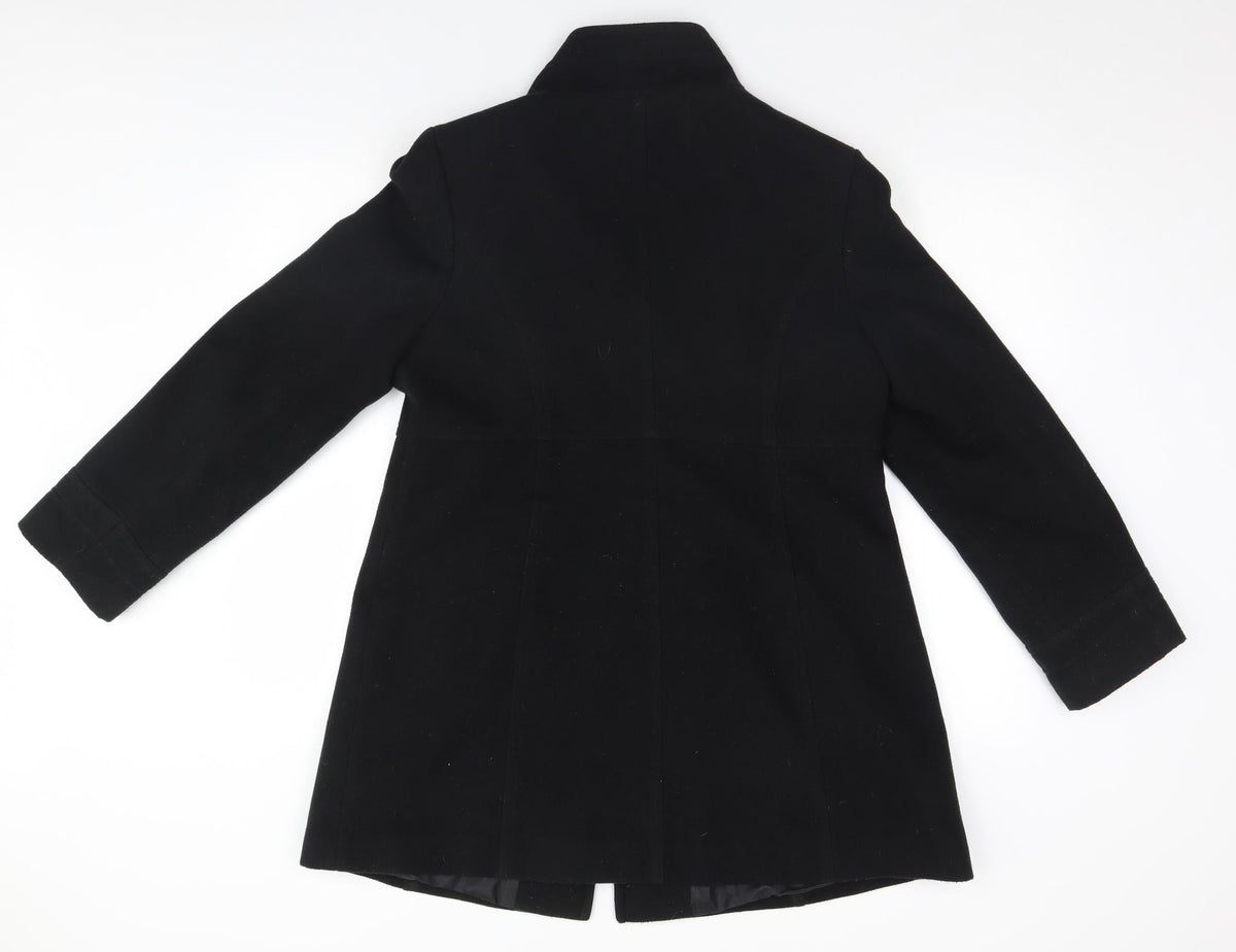 EWM Womens Black   Overcoat Coat Size 12