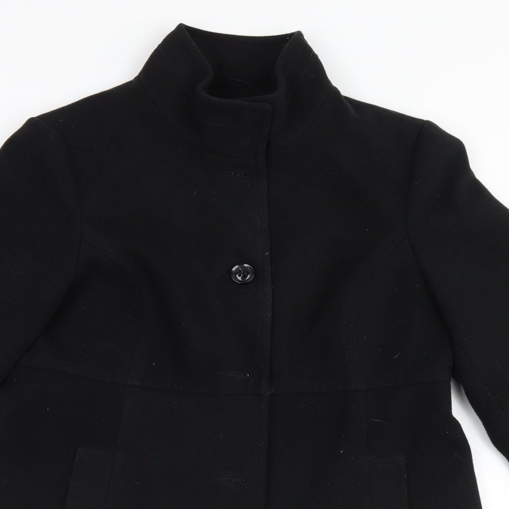 EWM Womens Black   Overcoat Coat Size 12