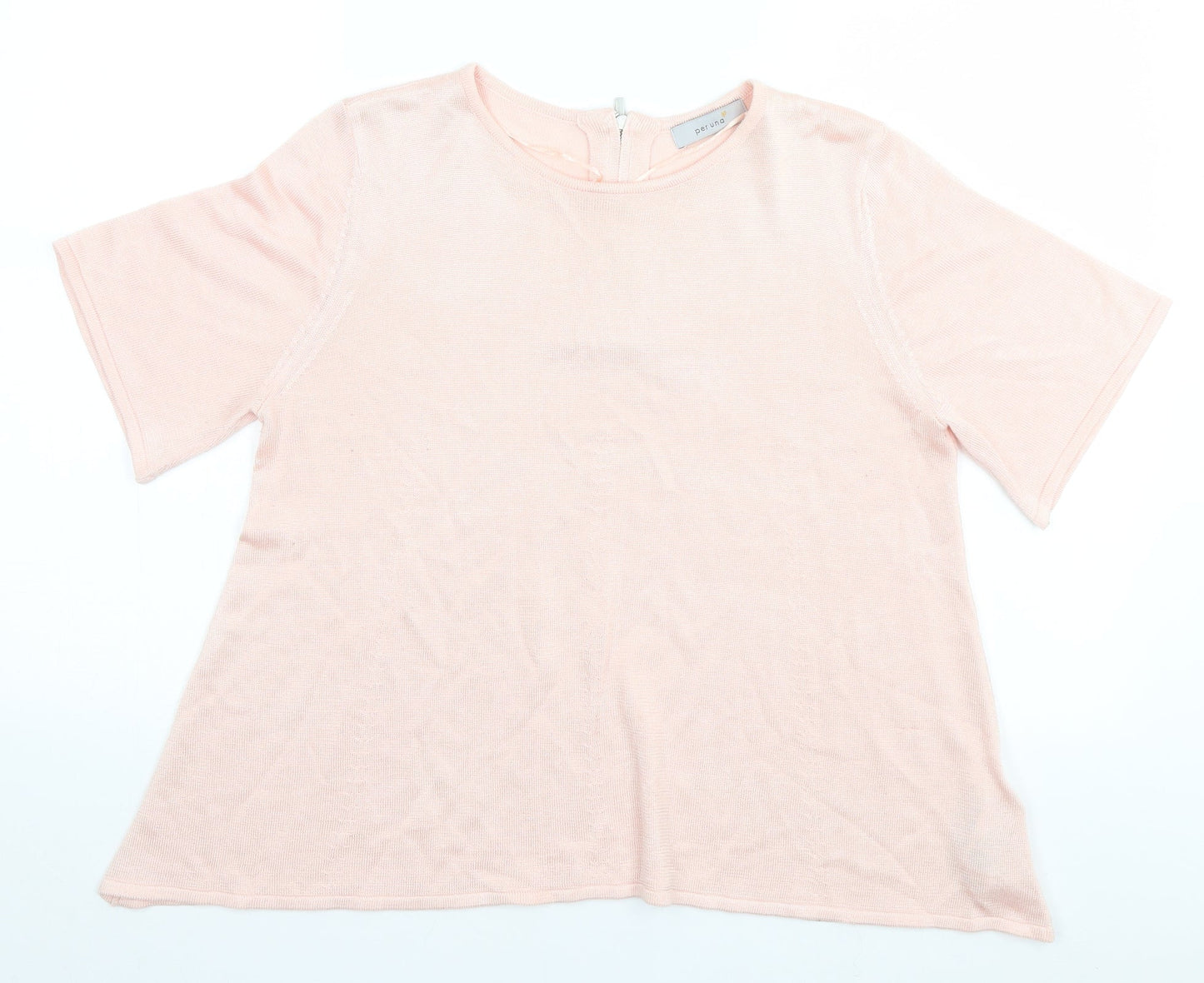 Womens UK Size 14 Marks and Spencer Pink Basic T-Shirt