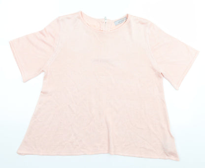 Womens UK Size 14 Marks and Spencer Pink Basic T-Shirt