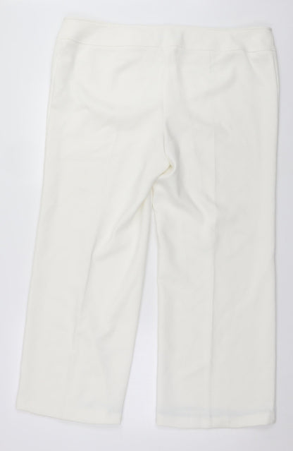 Womens UK Size 20 essence Regular Fit  White Trousers