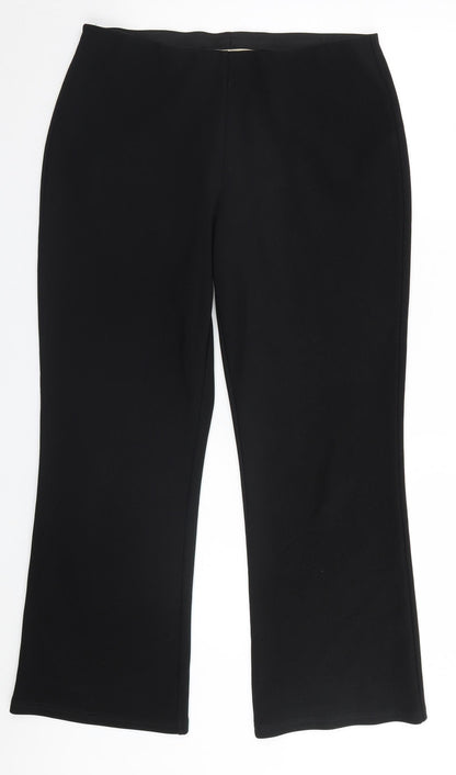 vidaXL Womens Black   Trousers  Size 14 L26 in