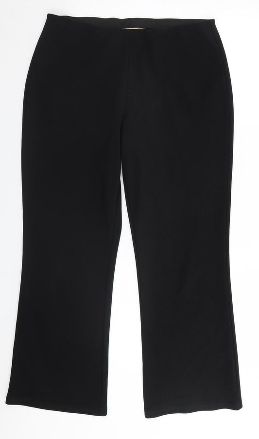 vidaXL Womens Black   Trousers  Size 14 L26 in