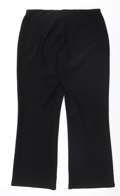 vidaXL Womens Black   Trousers  Size 14 L26 in