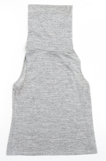 Womens UK Size  Preworn Grey Basic T-Shirt