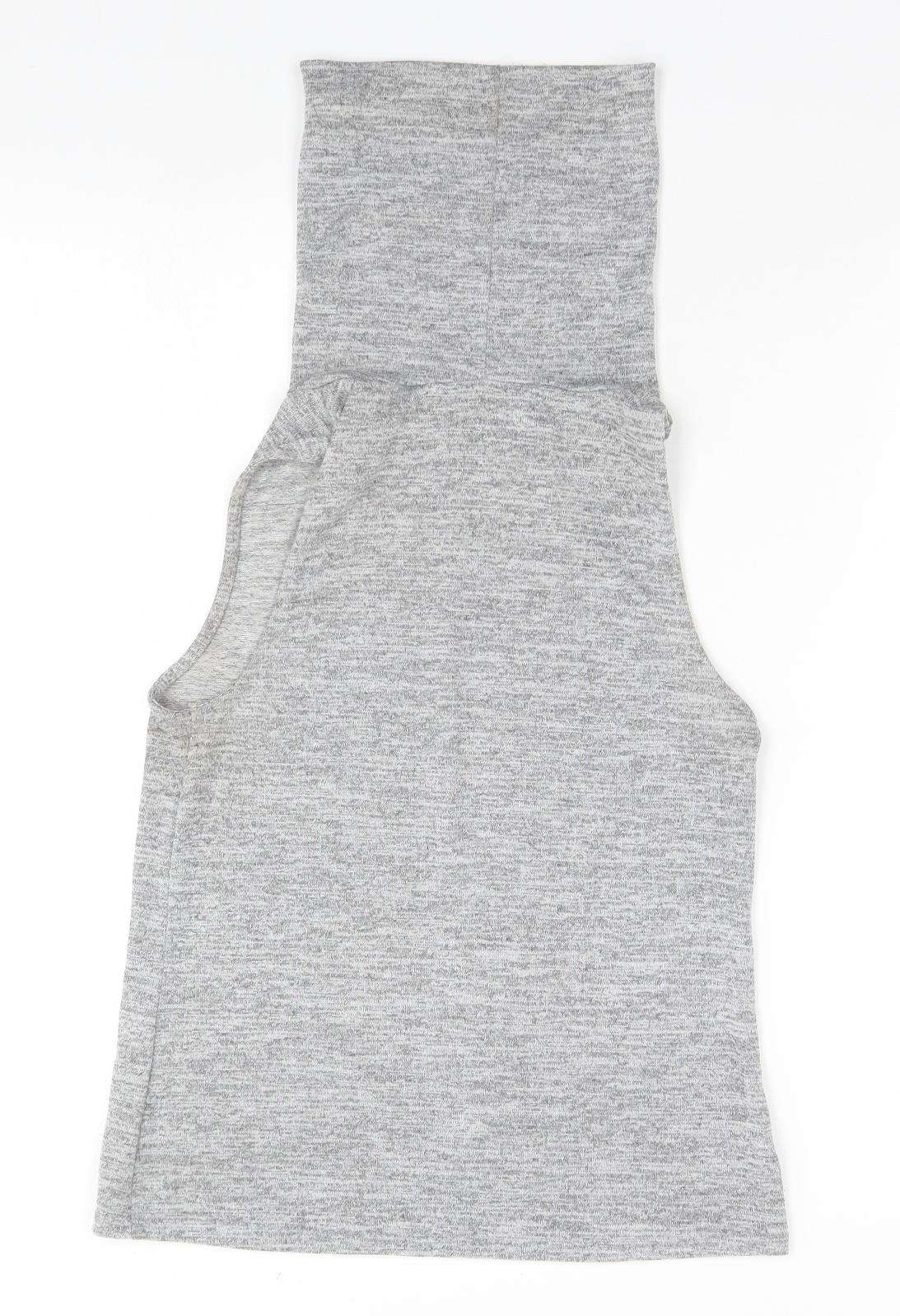 Womens UK Size  Preworn Grey Basic T-Shirt