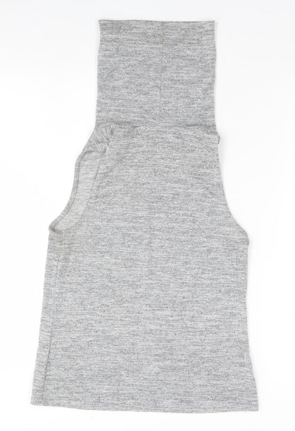 Womens UK Size  Preworn Grey Basic T-Shirt