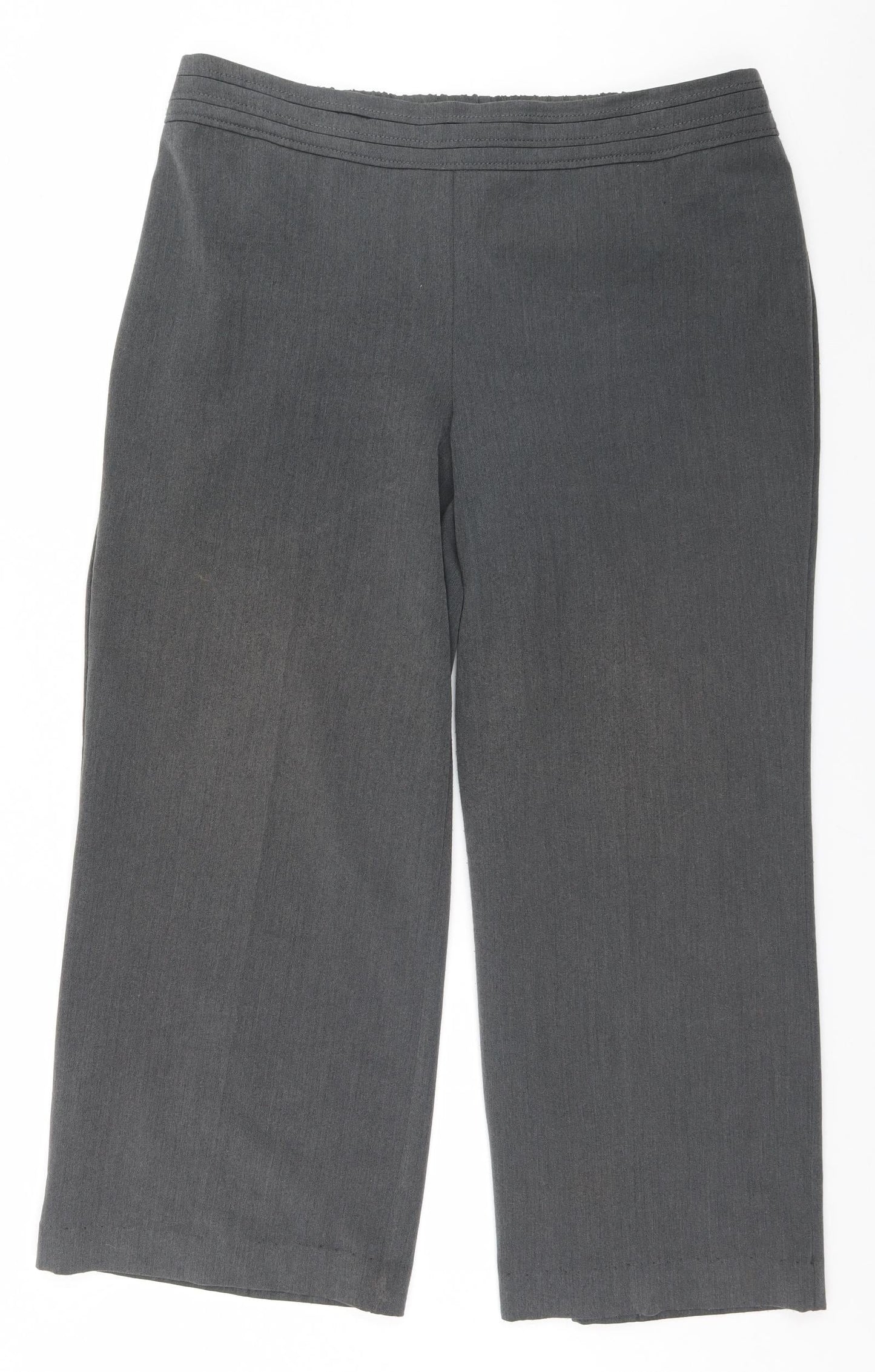 Womens UK Size 18 Preworn Regular Fit  Grey Trousers