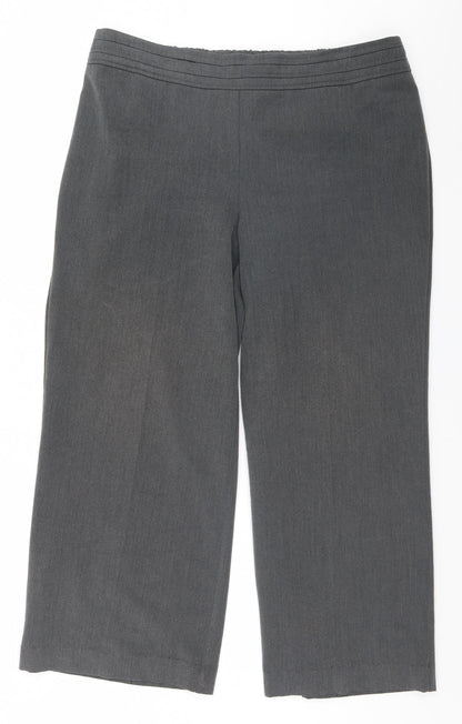 Womens UK Size 18 Preworn Regular Fit  Grey Trousers