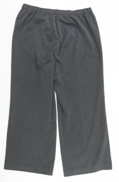 Womens UK Size 18 Preworn Regular Fit  Grey Trousers