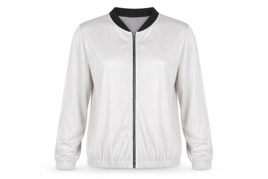 Womens UK Size 10 Atmosphere Silver Full Zip Jumper