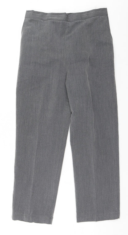 Womens UK Size 12 Preworn Regular Fit  Grey Trousers