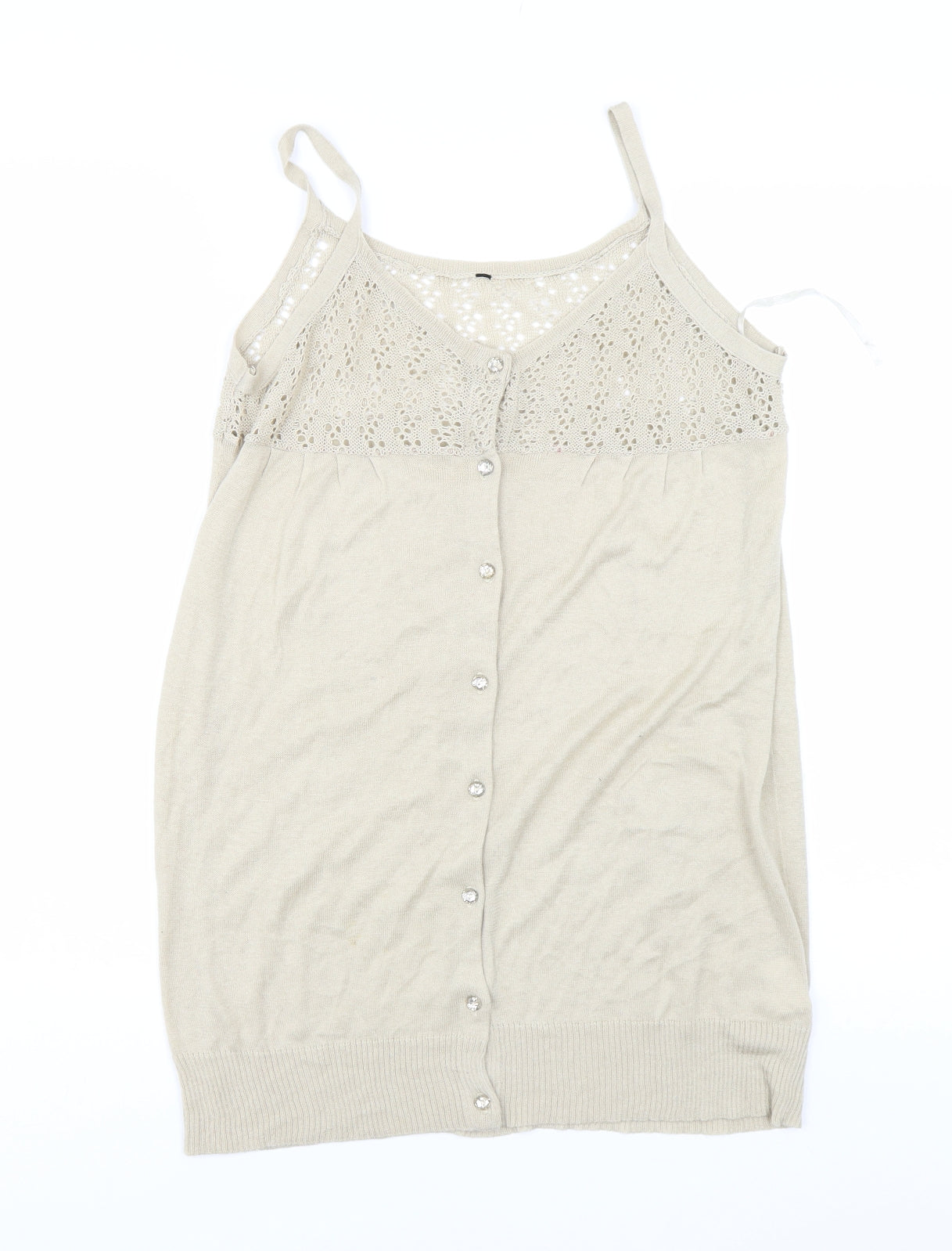 Womens UK Size M Innocence Beige Tunic Jumper