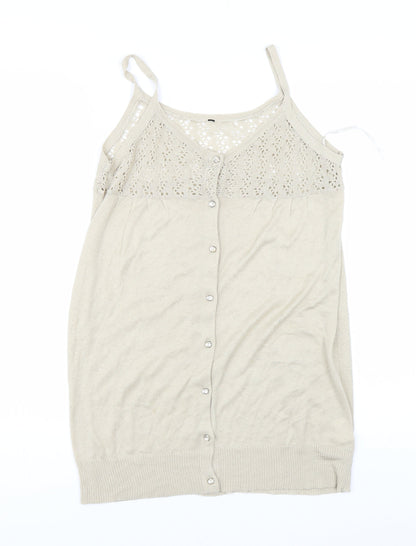Womens UK Size M Innocence Beige Tunic Jumper