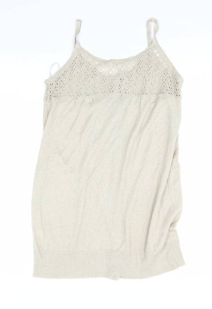 Womens UK Size M Innocence Beige Tunic Jumper