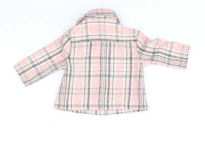 Primark Girls Pink Plaid  Basic Button-Up Size 3-6 Months