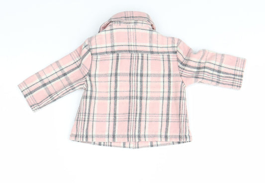 Primark Girls Pink Plaid  Basic Button-Up Size 3-6 Months