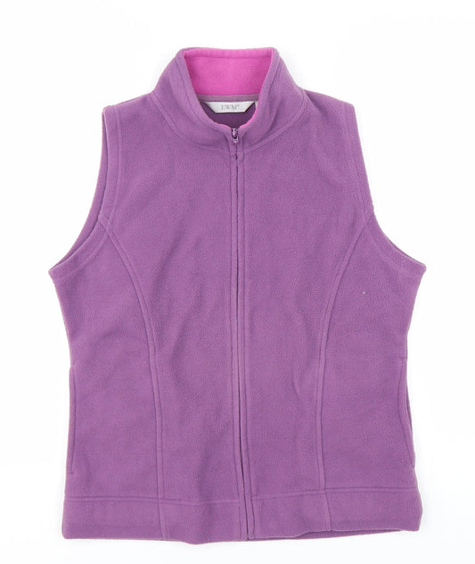 Womens UK Size S EWM Purple Full Zip Sweatshirt