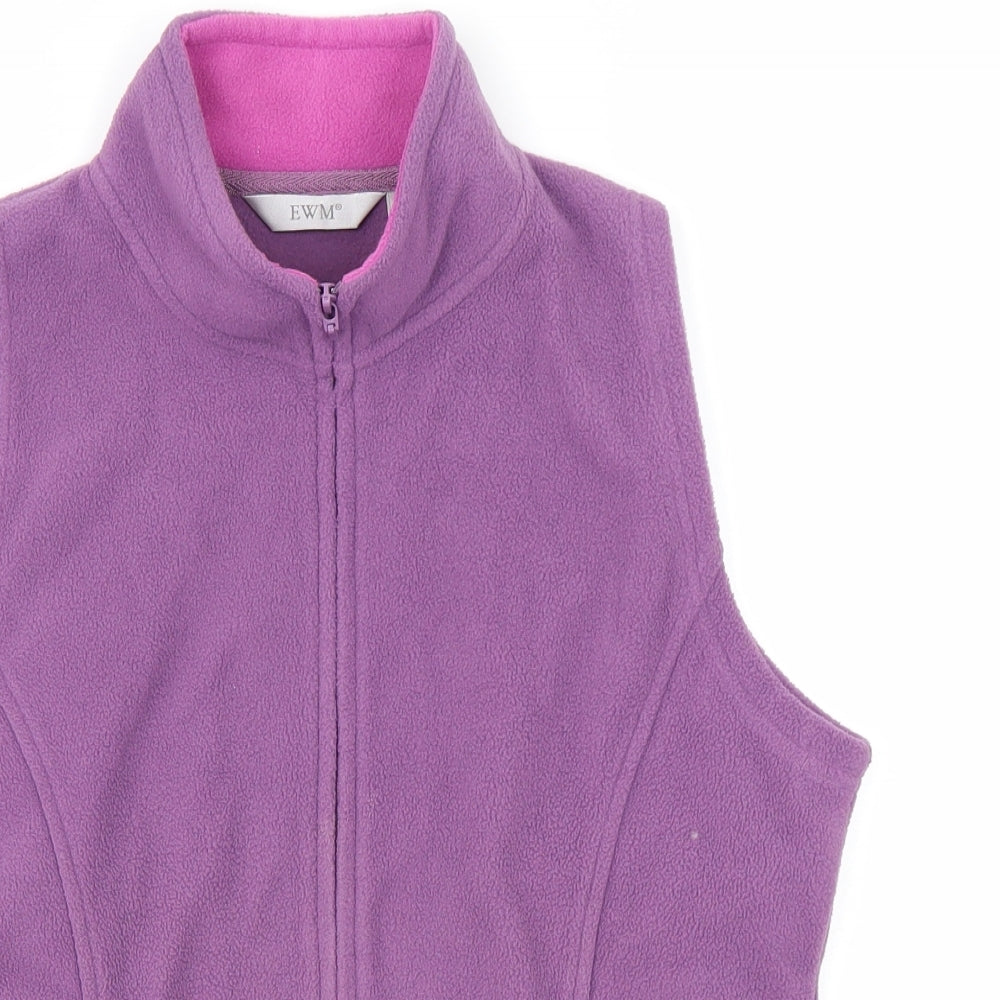 Womens UK Size S EWM Purple Full Zip Sweatshirt