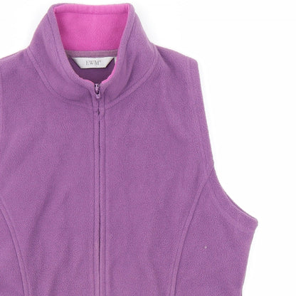 Womens UK Size S EWM Purple Full Zip Sweatshirt