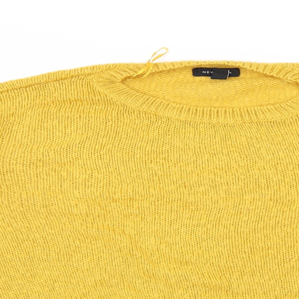Womens UK Size L New Look Yellow Pullover Jumper
