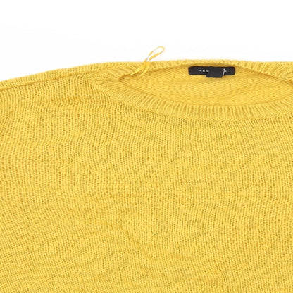 Womens UK Size L New Look Yellow Pullover Jumper