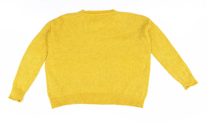 Primark Womens Yellow   Pullover Jumper Size M