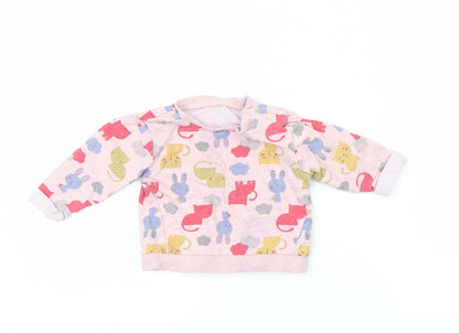 Nutmeg Girls Pink   Pullover Jumper Size 3-6 Months