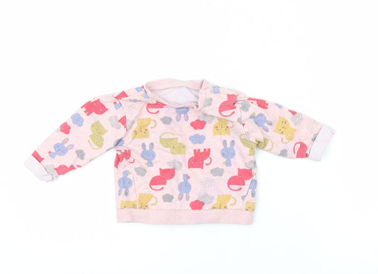 Nutmeg Girls Pink   Pullover Jumper Size 3-6 Months