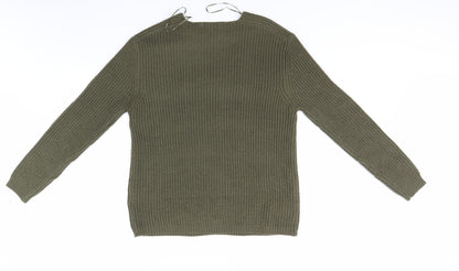 Womens UK Size S Peacocks Green Pullover Jumper