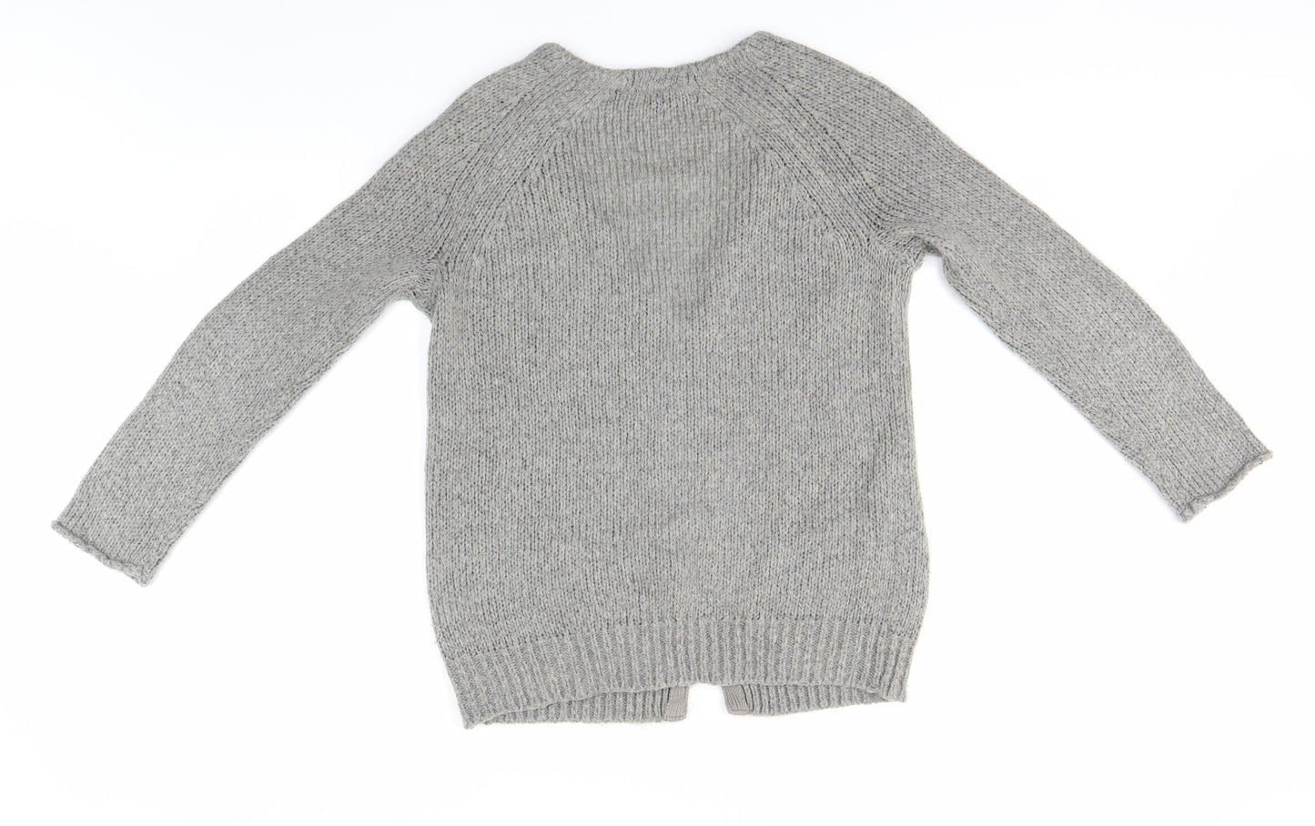 Womens UK Size 8 Topshop Grey Full Zip Jumper