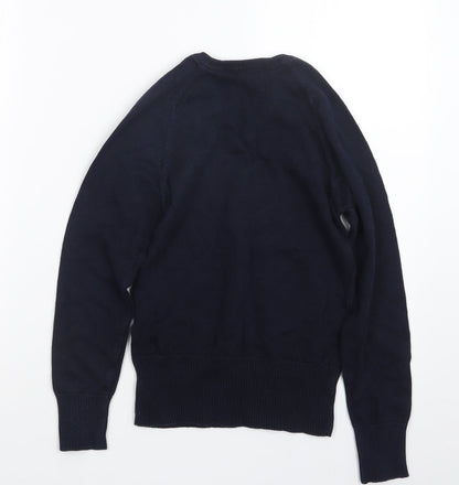 trutex Womens Blue  Knit Pullover Jumper Size 2XS