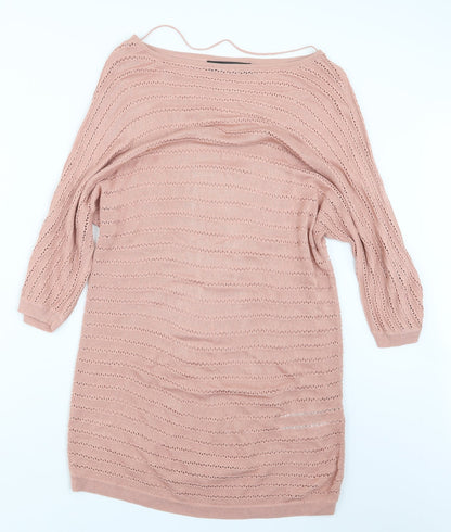 Womens UK Size S VERO MODA Pink Pullover Jumper
