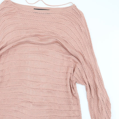 Womens UK Size S VERO MODA Pink Pullover Jumper