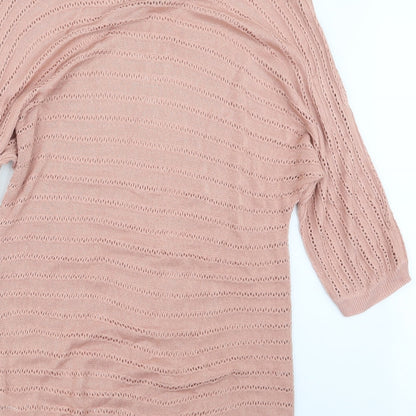 Womens UK Size S VERO MODA Pink Pullover Jumper