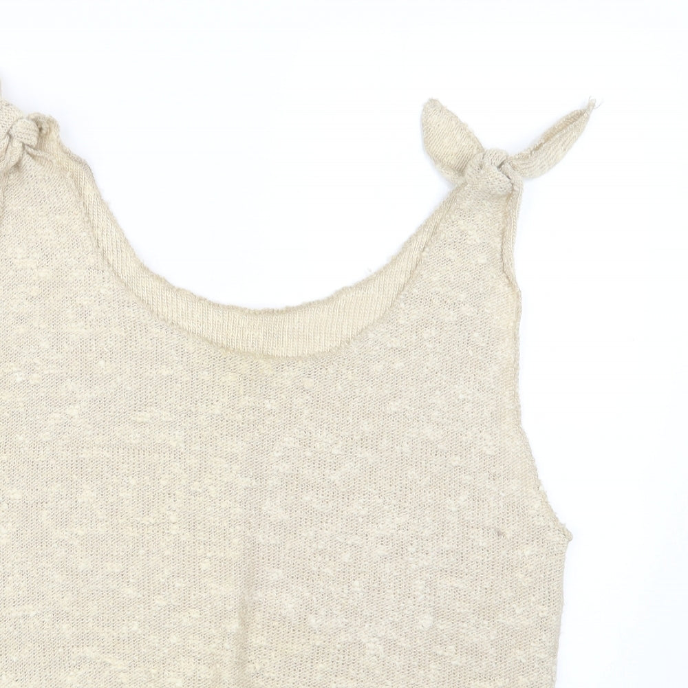 Womens UK Size 16 Preworn Beige Pullover Jumper