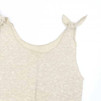 Womens UK Size 16 Preworn Beige Pullover Jumper