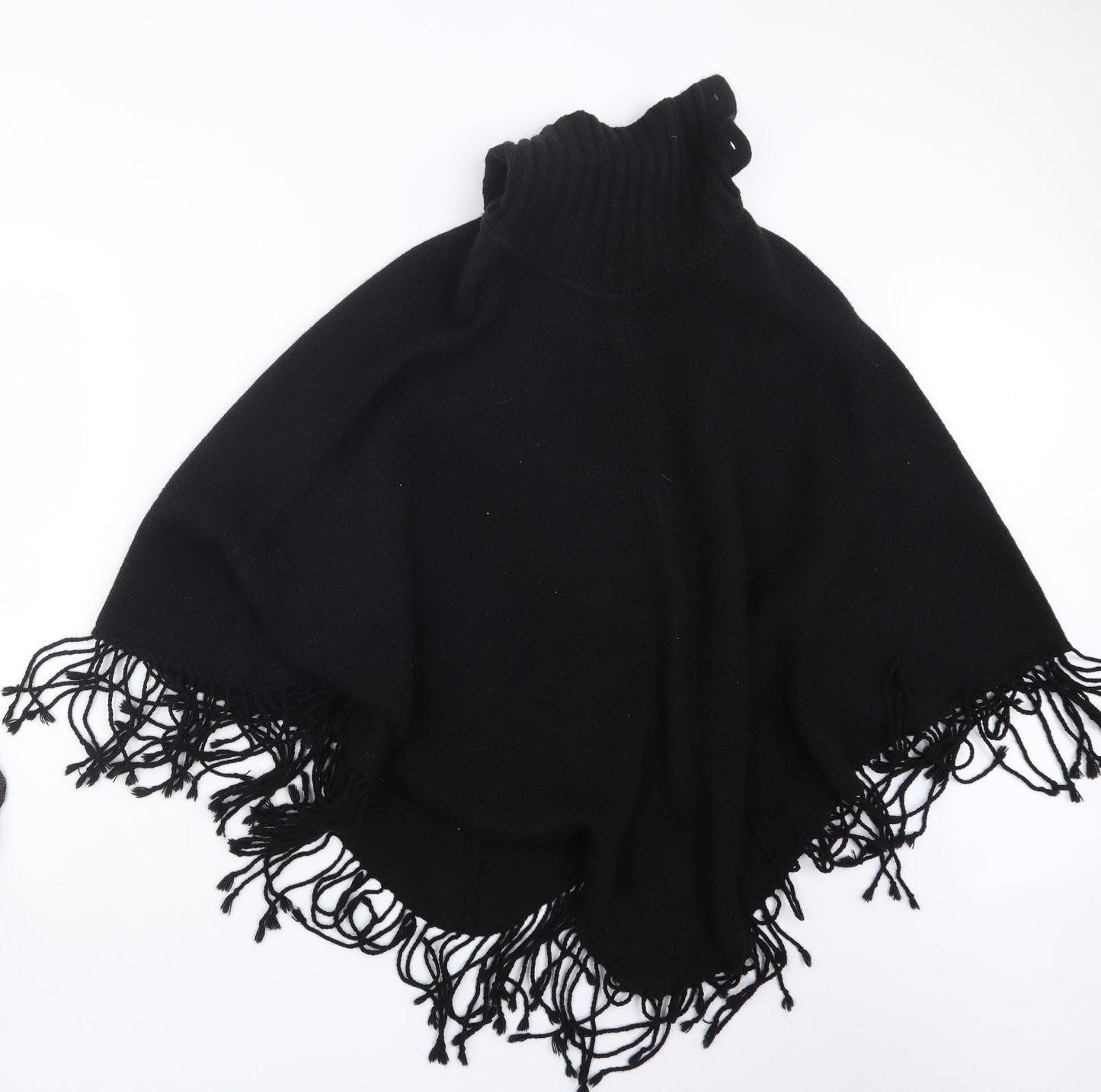 Womens UK Size One Size Marks and Spencer Black Cape Jumper
