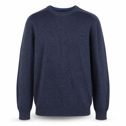 Front view of Easy men’s blue knit jumper, size S