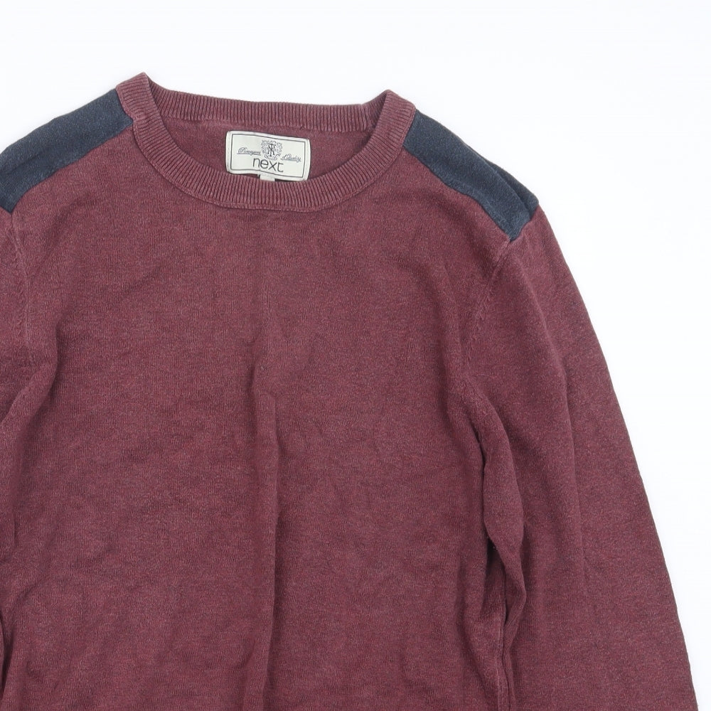 NEXT Mens Red  Knit Pullover Jumper Size S