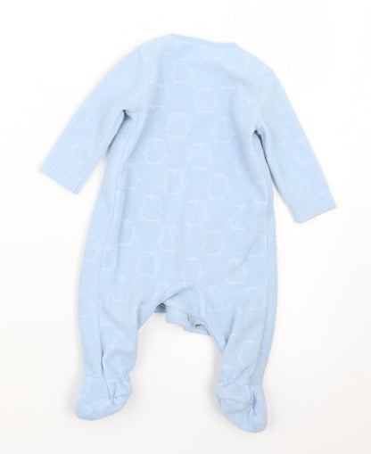 F&F Boys Blue Geometric  Babydoll One Piece Size 0-3 Months