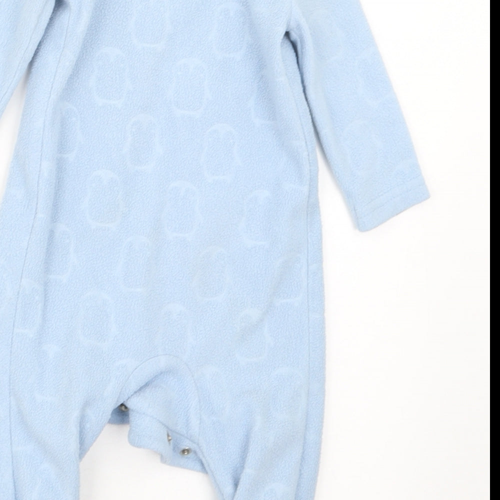 F&F Boys Blue Geometric  Babydoll One Piece Size 0-3 Months